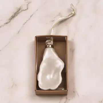 Oyster Ornament Pearl 4x2.5