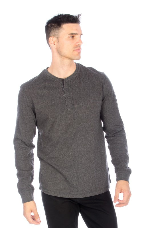 Long Sleeve Henley T-Shirt