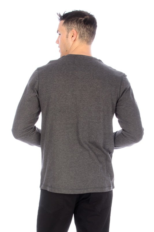 Long Sleeve Henley T-Shirt