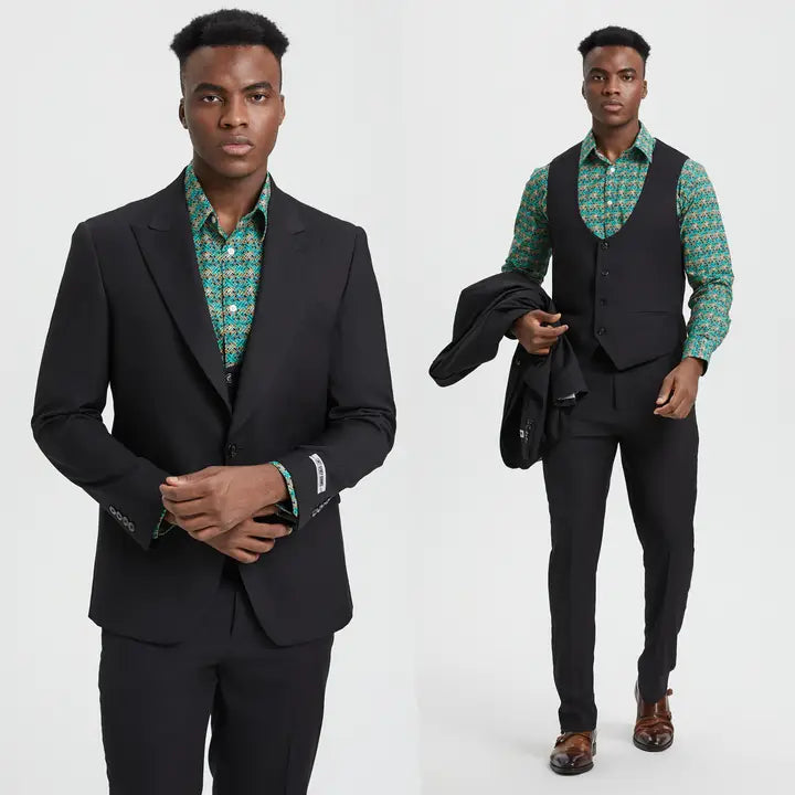 Stacy Adams U-Vest Hybrid Fit Suit Expandable Waist