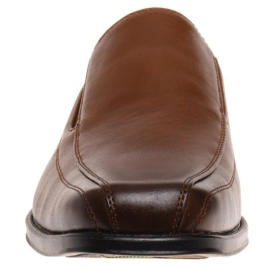 Slip On Leather Squared Toe Shoe