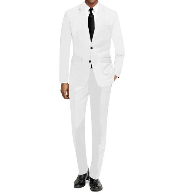Short Slim Fit Suit Jacket PYS02-S WHITE