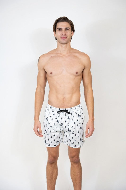 Lax Look Printed Swim Shorts