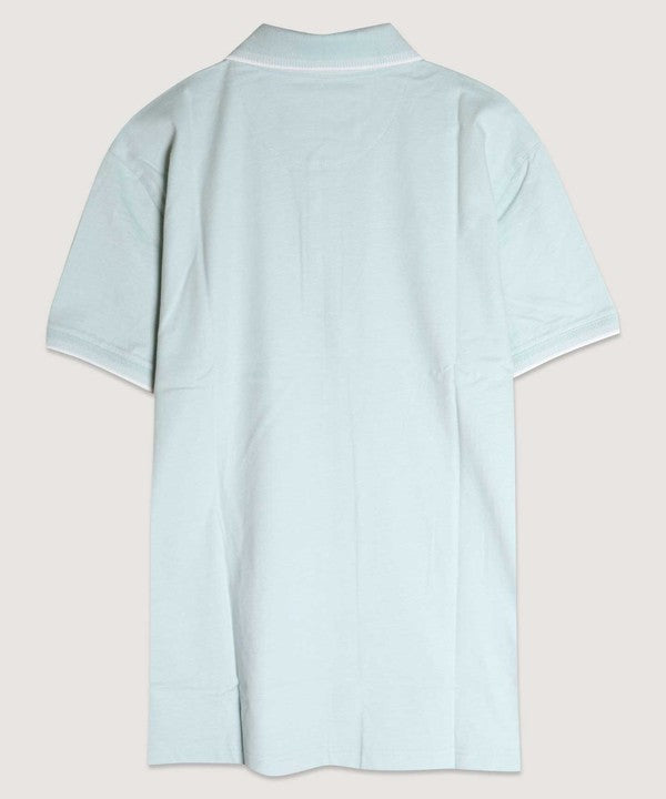 Short Sleeve Flat Knit Polo Shirt