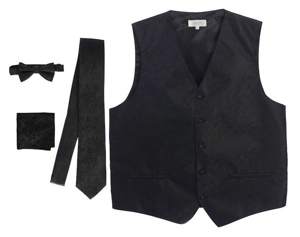 Satin Paisley Vest Set
