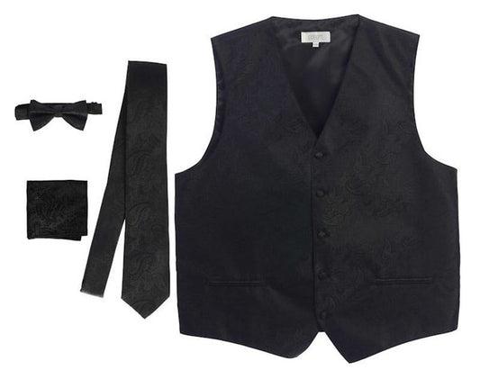 Satin Paisley Vest Set