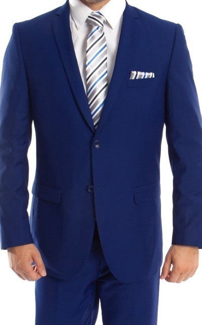 Regular Slim Fit Flat Front Dress Suit Pants