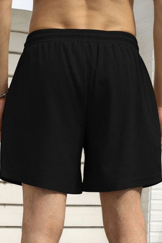Men's Double Layer Quick Dry Running Shorts with Compression Liner