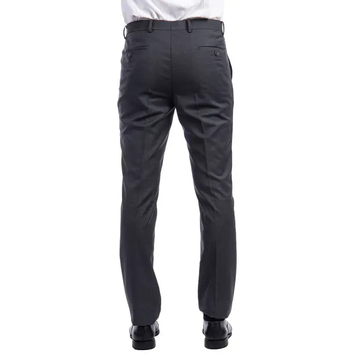 Mens Dress Pants Skinny Fit Unhemmed