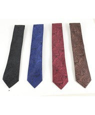 Microfiber Poly Woven Paisley Windsor Tie