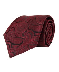Microfiber Poly Woven Paisley Windsor Tie