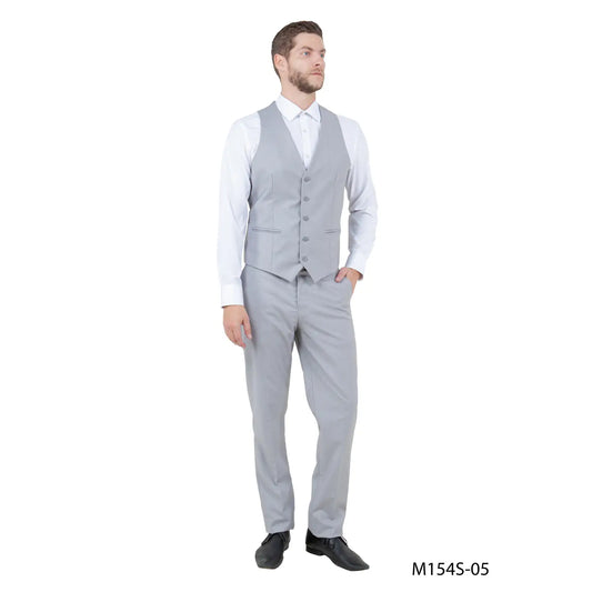 Regular Modern Slim Fit Flat Front Dress Pants with Pockets