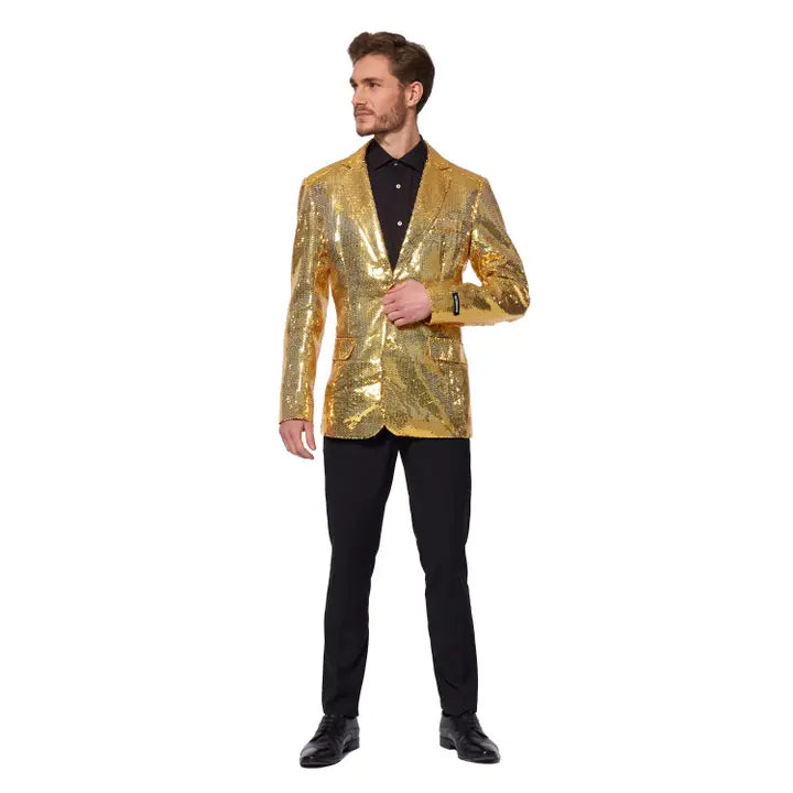 Long Sleeve Sequins Blazer with Button Close Front