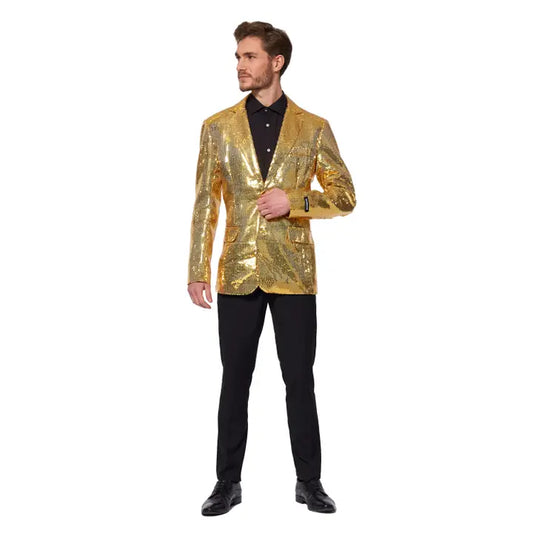 Long Sleeve Sequins Blazer with Button Close Front