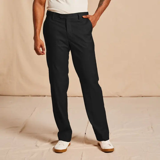 Modern Fit Flat Front Dress Pants with Pockets