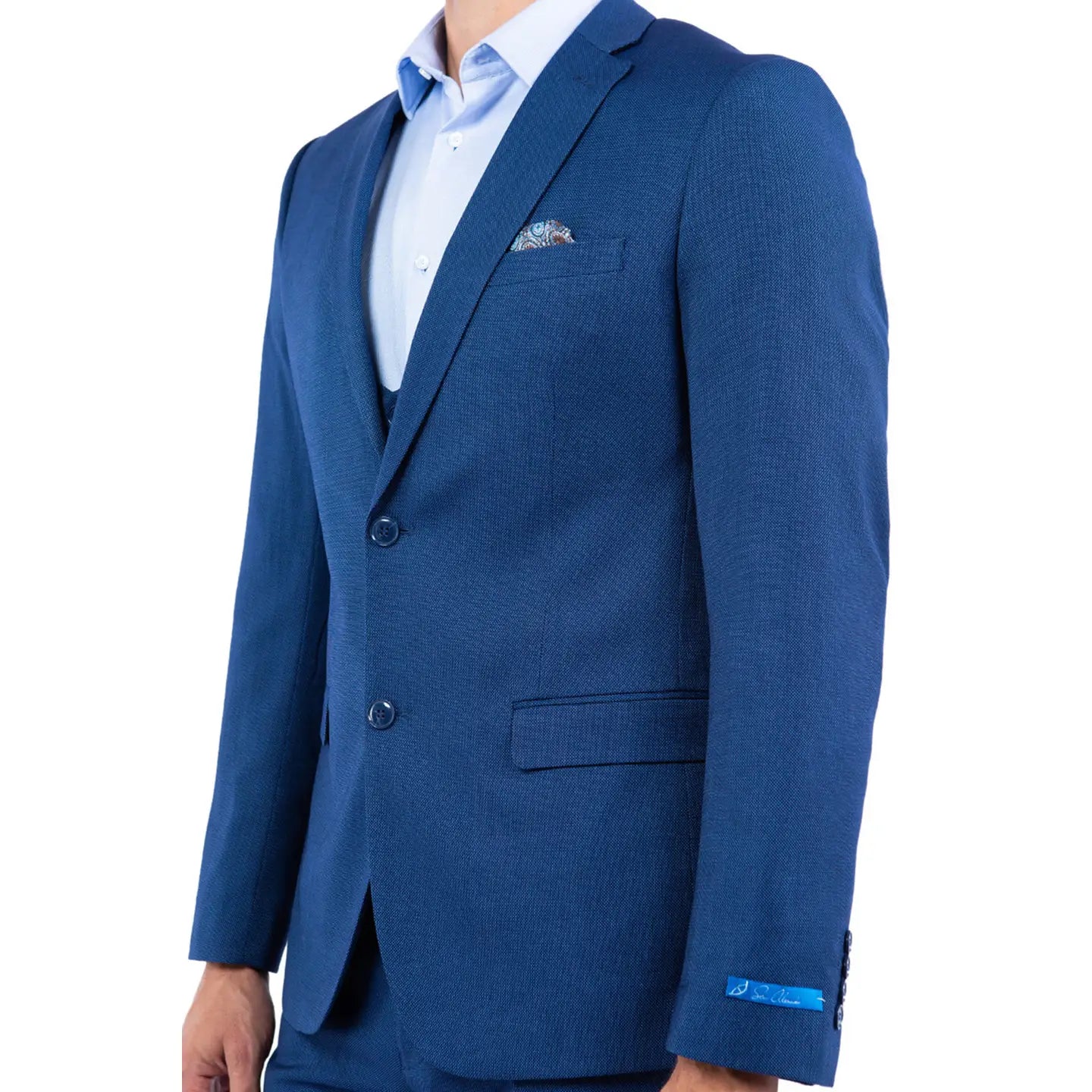 Slim Fit Single Breasted Suit Jacket with Notch Lapel