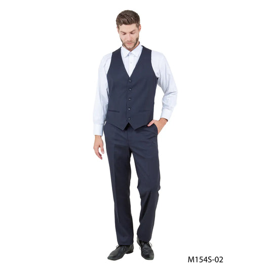 Long Modern Slim Fit Flat Front Dress Pants with Pockets