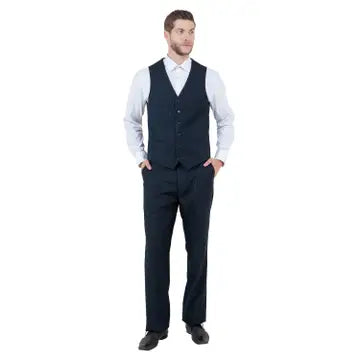 Classic Fit Pinstripe Flat Front Lined Dress Pants