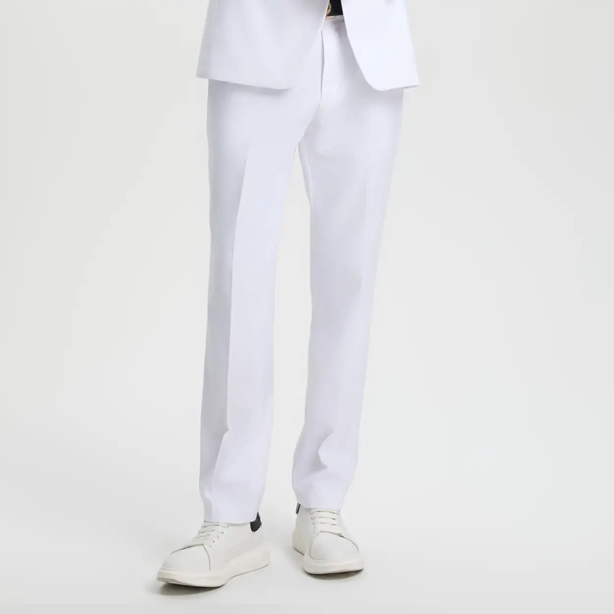 Regular Hybrid Fit Dress Pant with Flat Front and Expandable Waist