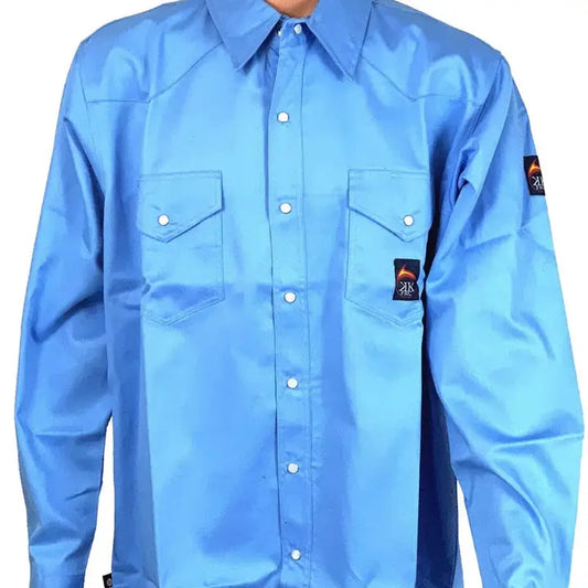 Long Sleeve Fire Retardant Shirt with Snap Closure