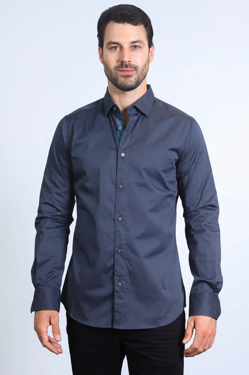 Long Sleeve Button Down Stretch Dress Shirt