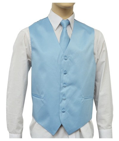 3 Piece Solid Vest Set