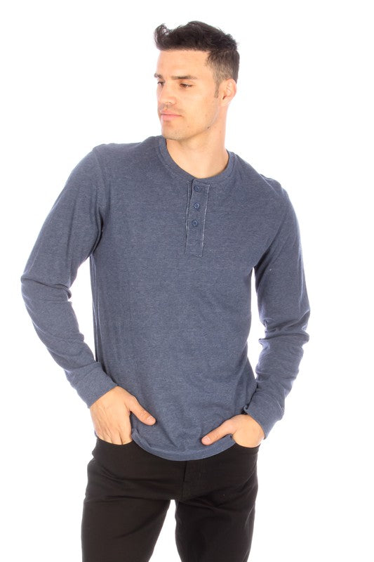 Long Sleeve Henley T-Shirt