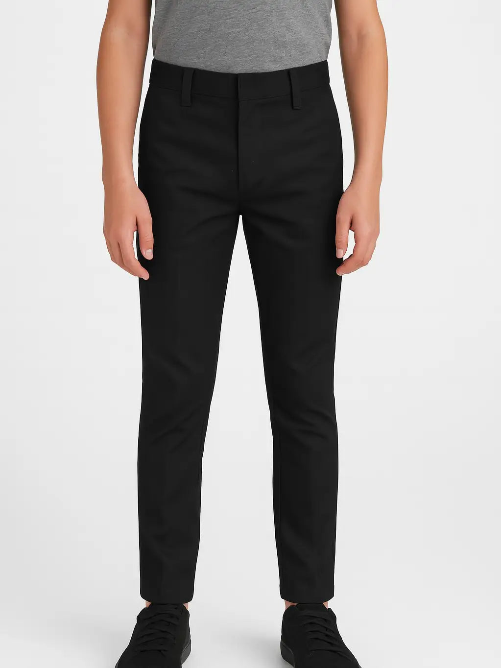 Boy's Slim Straight Flat Front Dress Pants