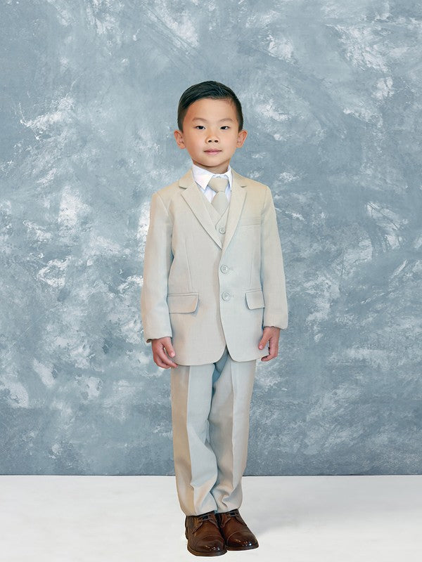 Boy's Slim Fit 5 Piece Suit