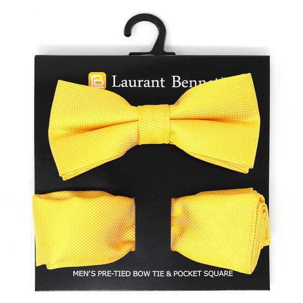 Adjustable Bow Tie with Matching Hankerchief