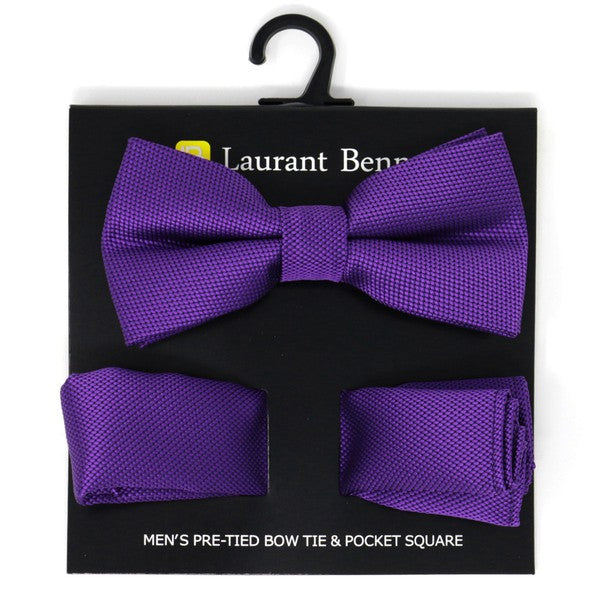 Adjustable Bow Tie with Matching Hankerchief