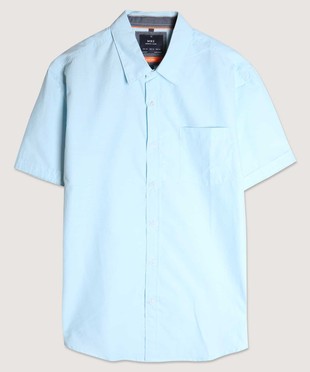 Short Sleeve Solid Pocket Regular Fit Shirt