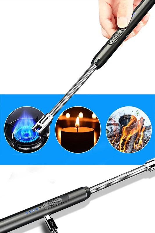 360 Arc Windproof Flameless Electric Lighter with USB Charging Feature