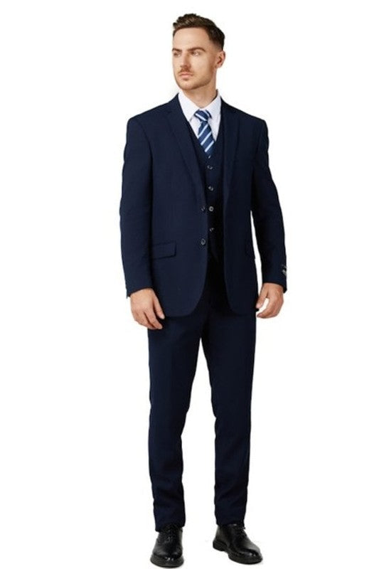 Slim Fit Short Unhemmed Non Pleated Suit Pants