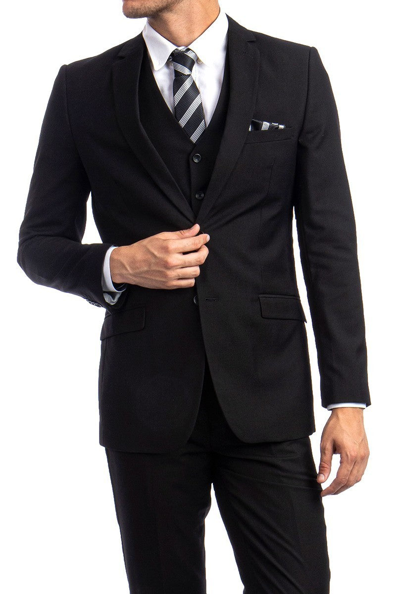 Regular Extra Long Slim Fit Dress Suit Jacket with Button Front Closure