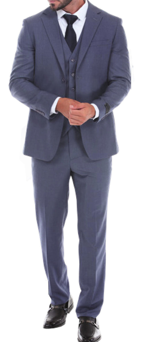 Regular Slim Fit Stretch Dress Suit Jacket with Button Front Closure
