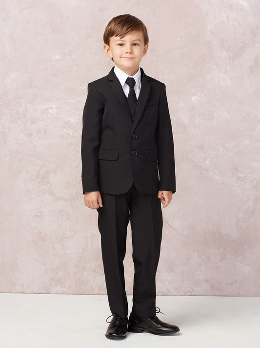 Boy's Slim Fit 5 Piece Suit