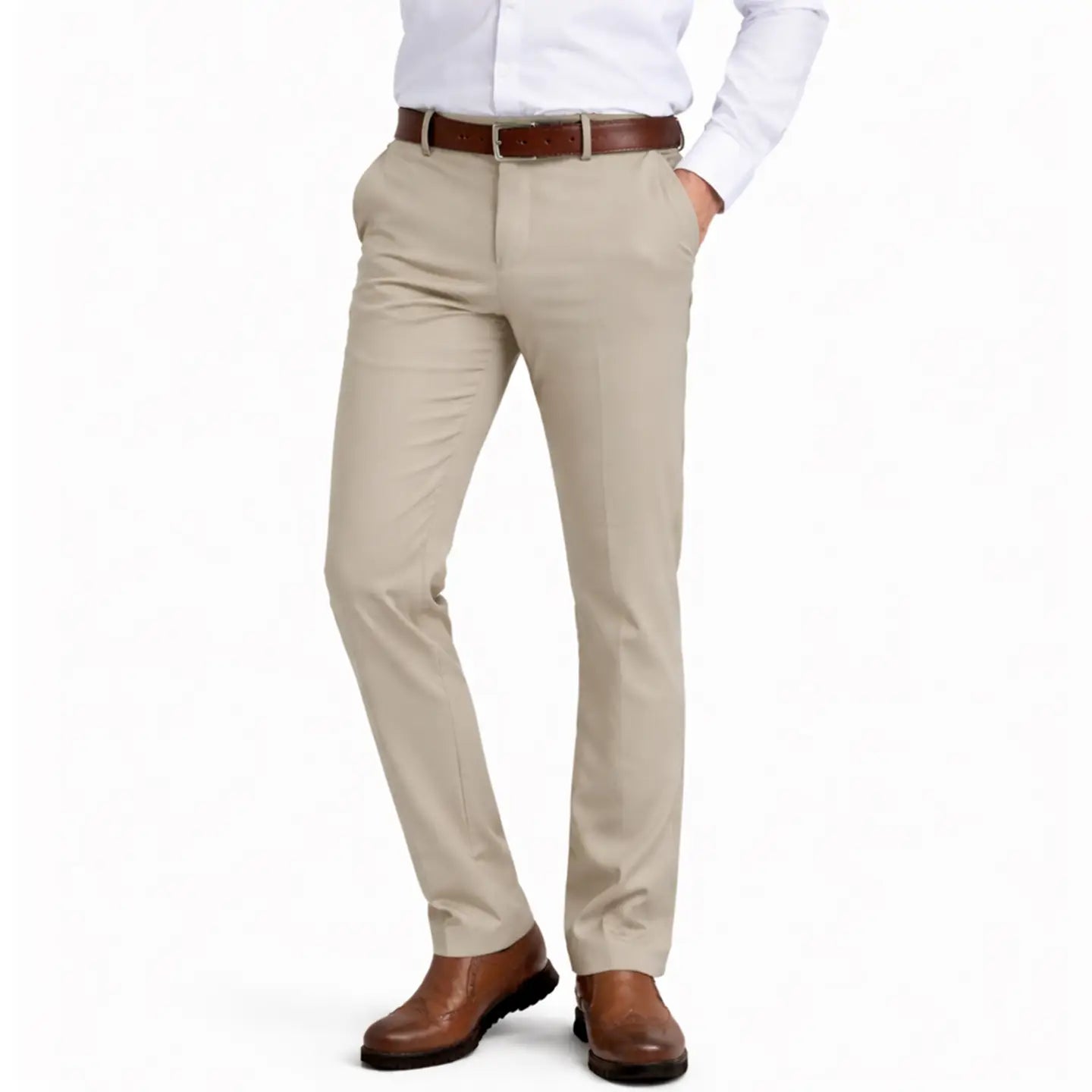 Men’S Flex Stretch Slim Fit Dress Pants