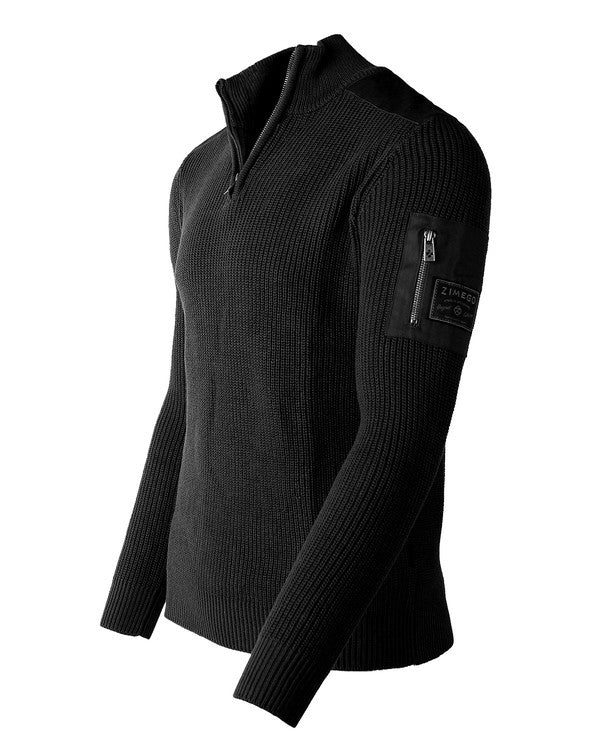 Zimego Long Sleeve Polo Sweater