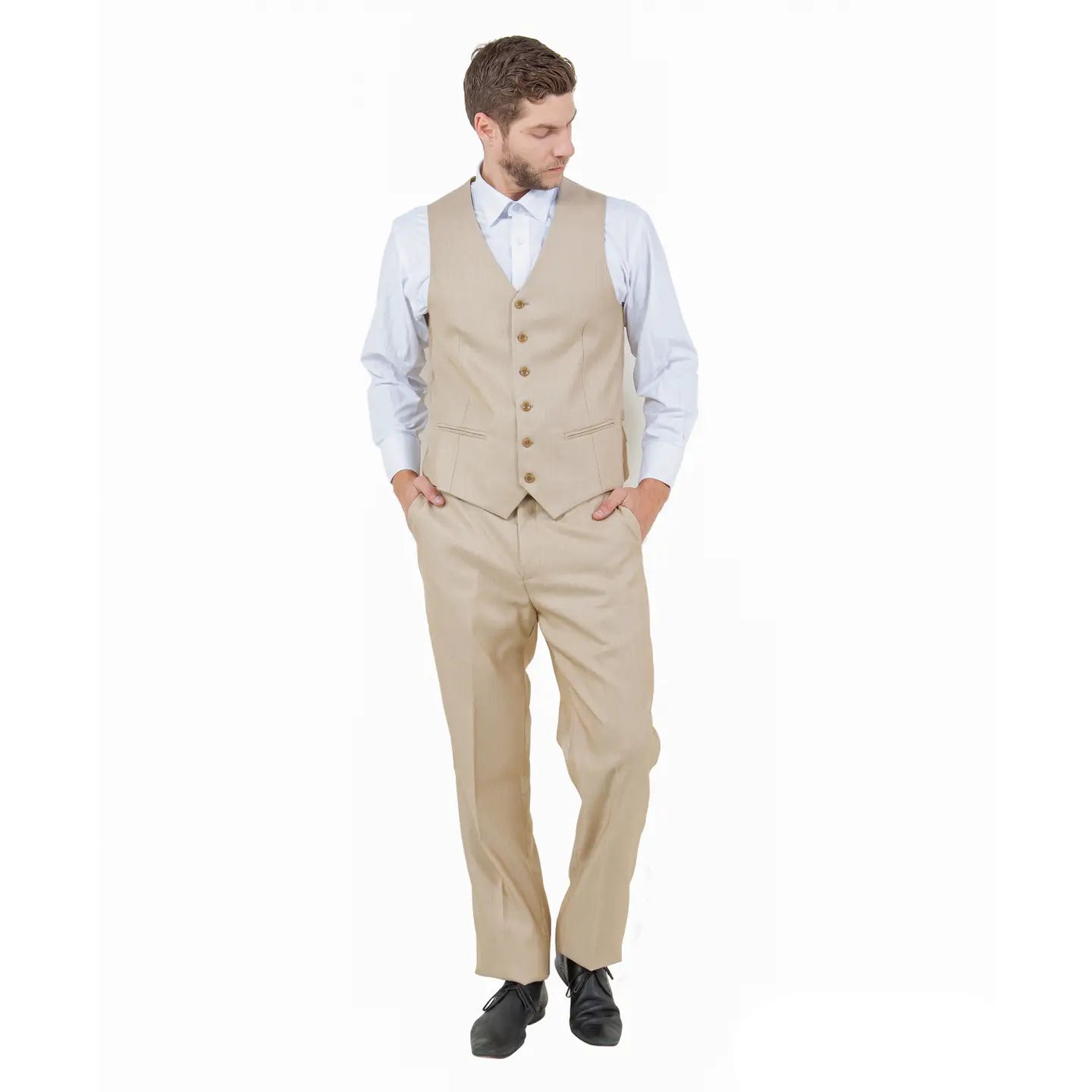 Modern Fit Men's Button Front Vest