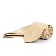 Poly Solid Satin Windsor Tie and Hanky Set