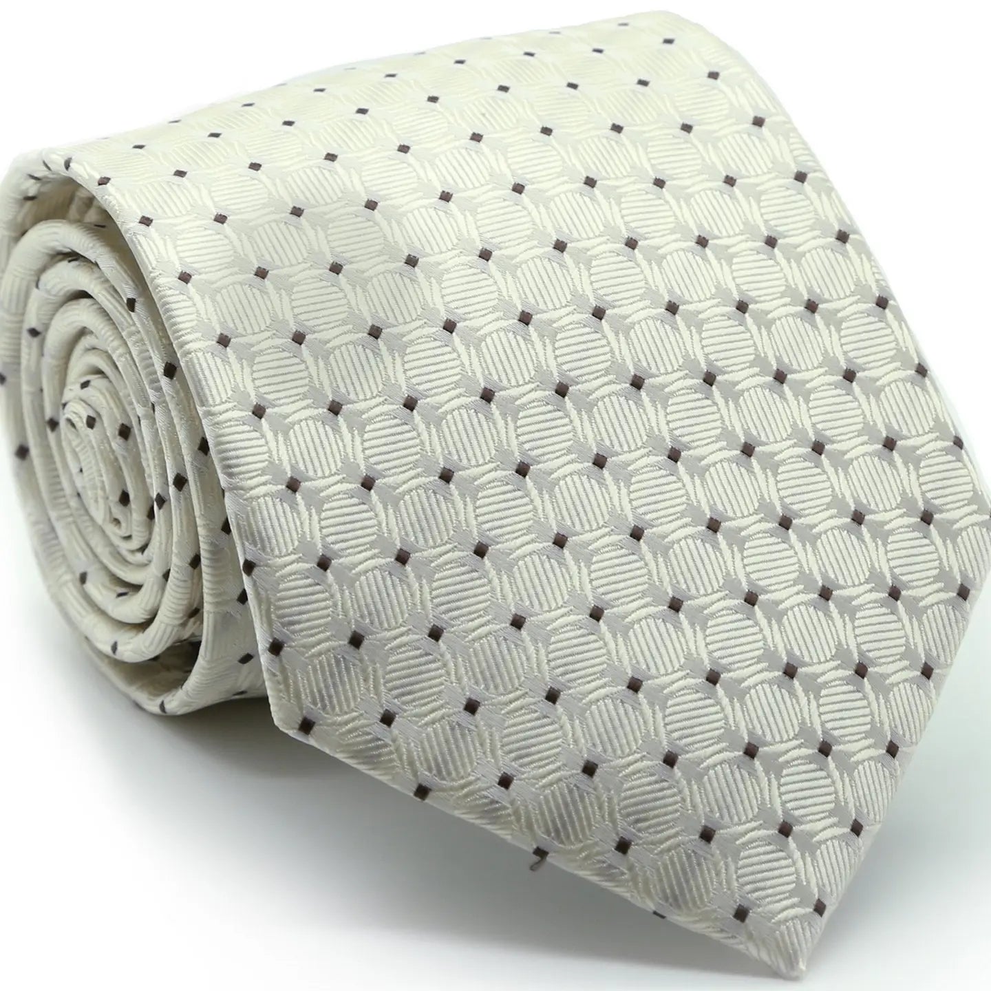 Men's Classic Geometric Pattern Windsor Tie and Hanky Set