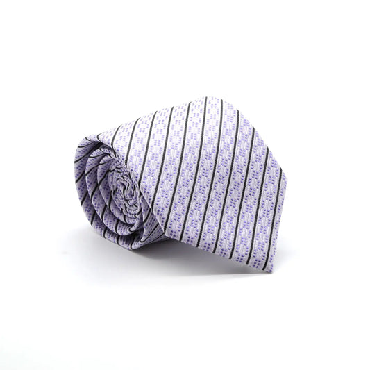 Men's Striped Windsor Tie and Hankerchief Set