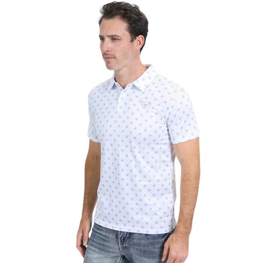 Short Sleeve Modern Fit Performance Print Polo
