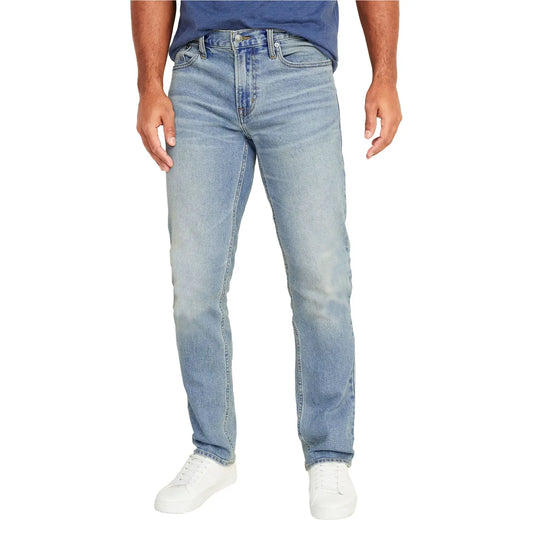 Mens Flex Stretch Slim Straight Jeans Classic Denim