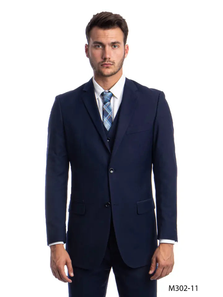 Short Modern Fit V Neck Vest with 6 Button Closure