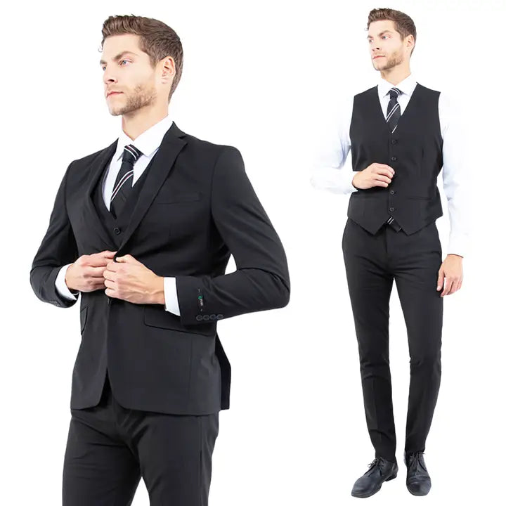 Men's Suit 4-Way Stretch 3pc with Expandable Waistband