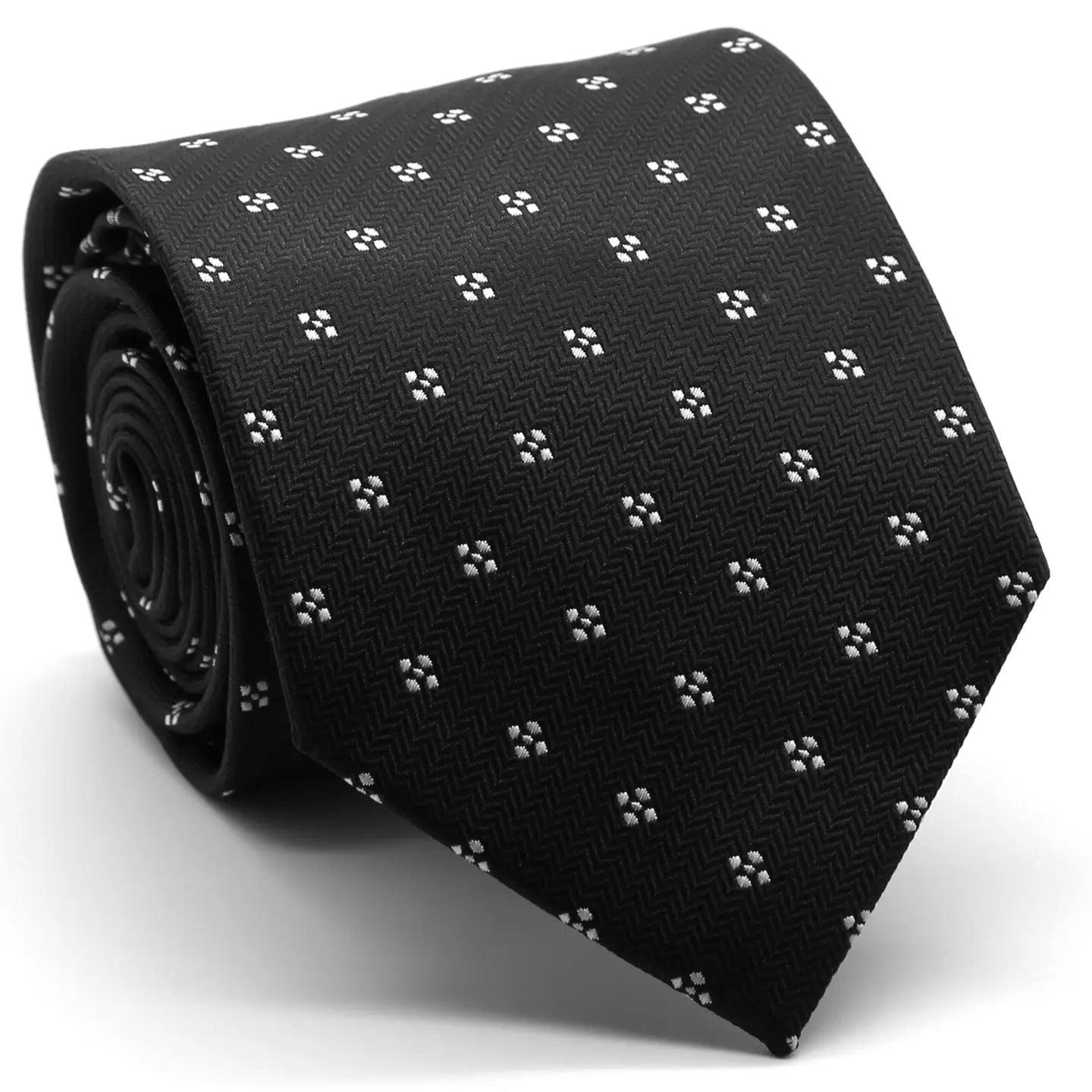 Men's Classic Geometric Pattern Windsor Tie and Hanky Set