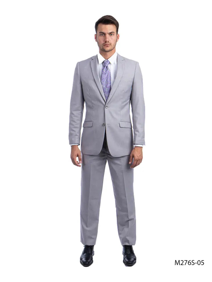 Slim Fit Flat Front Dress Pants